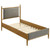 Mason - 46" Twin Panel Platform Bed - Gray And Light Brown
