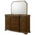 Garland - 11-Drawer Bedroom Dresser With Mirror - Brown Cherry
