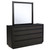 Leandro - 8-Drawer Bedroom Dresser With Mirror - Burnished Black