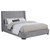 Rennes - Upholstered Eastern King Wingback Platform Bed - Gray