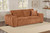 Burnett - Chenille Upholstered Wide Arm Sofa - Burnt Orange