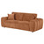 Burnett - Chenille Upholstered Wide Arm Sofa - Burnt Orange