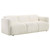 Dorset - 3 Piece Upholstered Round Track Arm Sofa Set - White