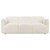Dorset - 3 Piece Upholstered Round Track Arm Sofa Set - White