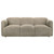 Dorset - 3 Piece Upholstered Round Track Arm Sofa Set - Brown