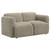Dorset - 2 Piece Upholstered Round Track Arm Sofa Set - Brown