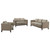 Islington - 3 Piece Upholstered Panel Arm Sofa Set - Taupe