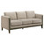 Islington - 3 Piece Upholstered Panel Arm Sofa Set - Taupe