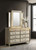 Lorient - 8-Drawer LED Dresser With Mirror - Ivory And Camel
