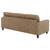 Scotland - Faux Leather Upholstered Track Arm Sofa - Brown