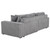 Jacana - Corduroy Upholstered Dual Power Chaise Sofa - Gray