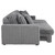 Jacana - Corduroy Upholstered Dual Power Chaise Sofa - Gray