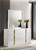 Ines - 6-Drawer Bedroom Dresser With Mirror - White High Gloss