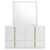 Ines - 6-Drawer Bedroom Dresser With Mirror - White High Gloss