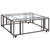 Adri - Square Glass Top Coffee Table With Casters - Black Nickel