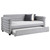 Patricia - Boucle Upholstered Twin Day Bed With Trundle - Gray