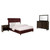 Devon - 4 Piece California King Bedroom Set - Red And Dark Oak