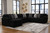 Onyx 4 pc Sectional with Pillows: Sectional $2399.99 Ottoman $319.99