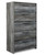 Grey Baystorm Queen Panel Bed with Dresser Mirror and Nightstand $1099.99 #B221