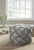 Adelphie Natural/Gray Pouf