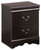 Huey Vineyard Black Two Drawer Night Stand