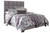 Contemporary Gray Upholstered Queen Bed