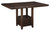 Haddigan Dark Brown Rectangular Dining Room Counter Extendable Table