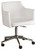 Baraga White Home Office Swivel Desk Chair