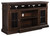 Roddinton Dark Brown XL TV Stand with Fireplace Option