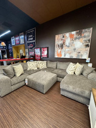 NIR 1224  Sectional  (3pc ) LAF Loveseat , LAF Bump Sofa , RAF Chaise  Color : Atlantis Ash   $2599.99