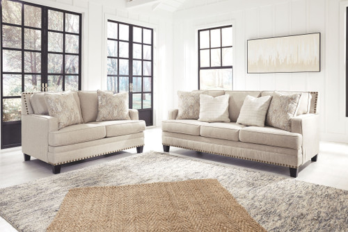Claredon Linen Sofa Loveseat Hilton Furniture Mattress