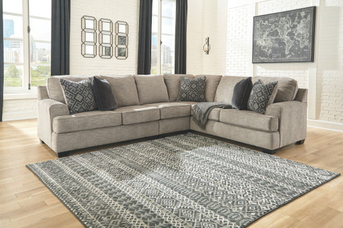 Bovarian Stone LAF Loveseat Armless Chair RAF Sofa with Corner Wedge Sectional Hilton Furniture Mattress