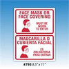 Red Face Masks Required Decal 8.5" x 11"