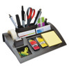 Desktop Organizer, Post-It Note + Tape Disp, Black