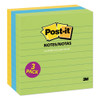 Post-It Note Pads, Lined, 4"x4",Asst, 200/Pd, 3/Pk