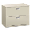 600 Series Two-Drawer Lateral File, 36w x 19-1/4d, Light Gray