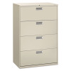 600 Series Four-Drawer Lateral File, 36w x 19-1/4d, Light Gray