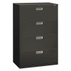 600 Series Four-Drawer Lateral File, 36w x 19-1/4d, Charcoal