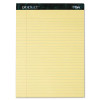 Docket Ruled Perforated Pads, 8 1/2 x 11 3/4, Canary, 50 Sheets, Dozen