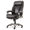 Veon Series Executive High-Back Leather Chair, w/ Coil Spring Cushioning, Black