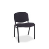 Continental Series Stacking Chairs, Black Fabric Upholstery, 4/Carton