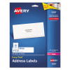 Easy Peel Laser Address Labels, 1 x 4, White, 500/Pack