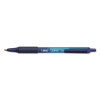 Soft Feel Ballpoint Retractable Pen, Blue Ink, .8mm, Fine, Dozen