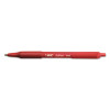 Soft Feel Ballpoint Retractable Pen, Red Ink, 1mm, Medium, Dozen