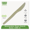 Plant Starch Knife - 7", 50/PK, 20 PK/CT