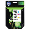 HP 940, (CN065FN) 3-pack Cyan/Magenta/Yellow Original Ink Cartridges