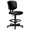 Volt Series Adjustable Task Stool, Black Leather