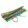 Cable Ties, 6-3/8" Length, Assorted Colors, 50 Ties/Pack