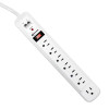 Surge Protector, 7 Outlets, 6 ft Cord, 540 Joules, White