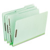 Pressboard Folders, 2 Fasteners, 2" Expansion, 1/3 Cut, Letter, Green, 25/Box